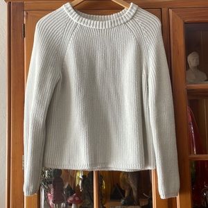Jenni kayne cotton fisherman white sweater, Euc small